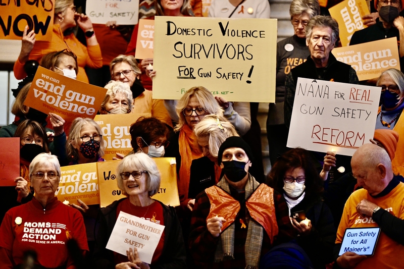 ‘Common sense for all of us’: Hundreds rally at Maine State House for gun reform