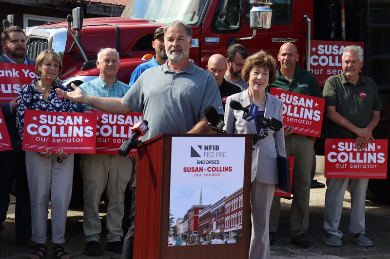 Collins leans on familiar playbook in hopes of defying political headwinds