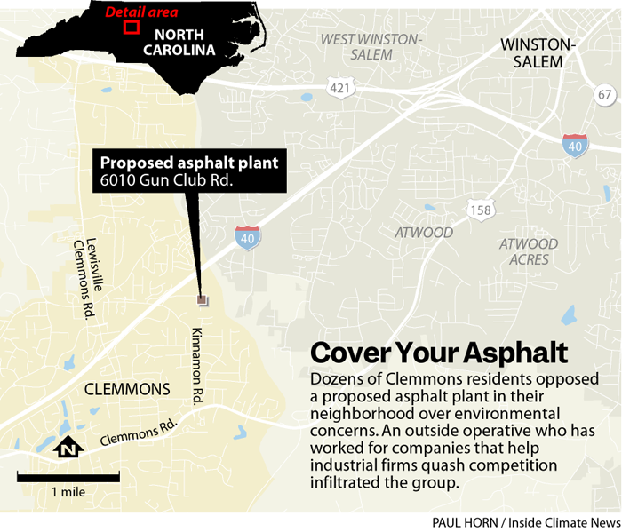How grassroots opposition to a new asphalt plant was infiltrated by an outside operative