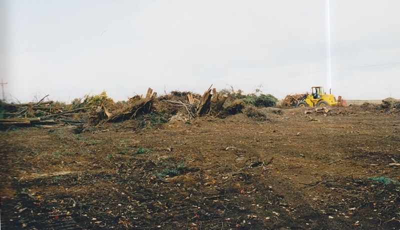 Debris at the Flight 93 crash site in Stonycreek Township, Pennsylvania, during cleanup operations in October 2001. (Photo courtesy of Tim Lambert)
