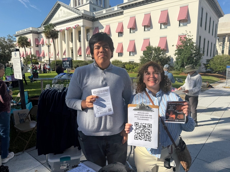 In Florida, a first-time voter and fears of election interference at No Kings day of action
