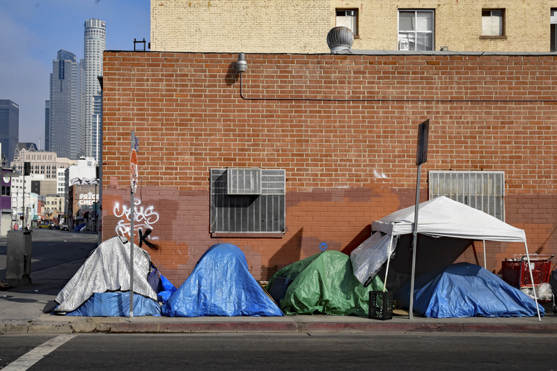 Skid Row in Downtown Los Angeles on June 20, 2021. Photo by Teun Voeten, Sipa USA via Reuters