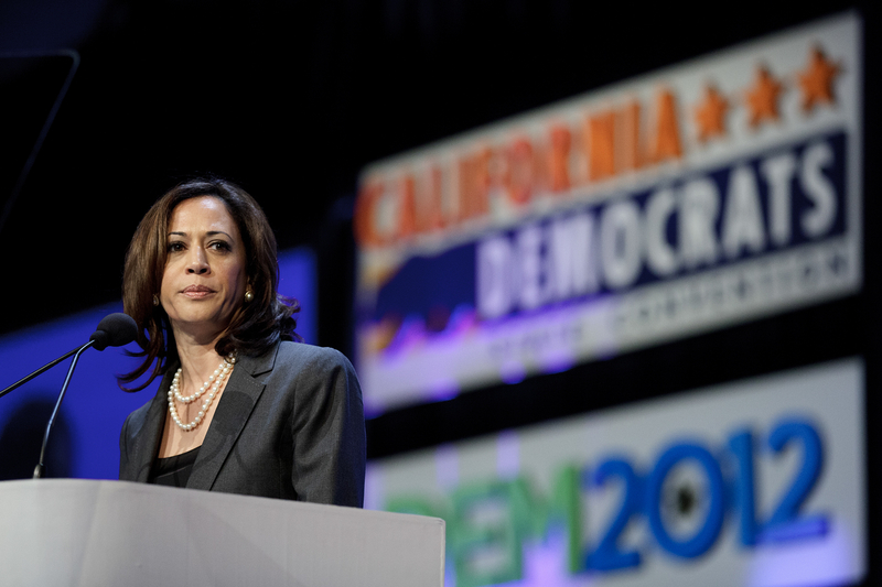 Then-California Attorney General Kamala Harris at the California Democrats State Convention in San Diego, on Feb. 11, 2012. Photo by Gregory Bull, AP Photo