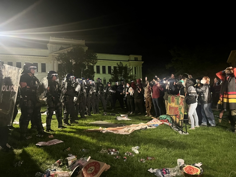 Police push pro-Palestinian protest off University of Utah campus