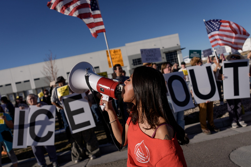 Hundreds demand ‘ICE out’ of Salt Lake warehouse set to become detention center