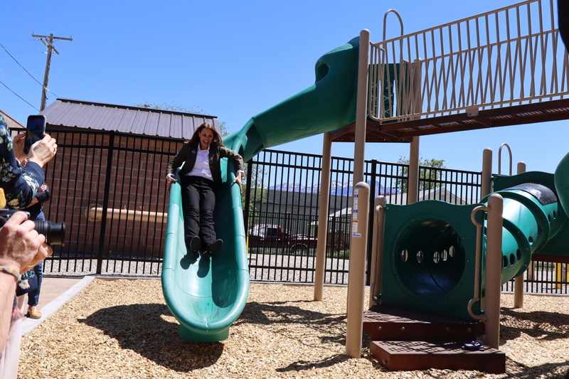 Kids staying at this family homeless shelter facility now have a place to play