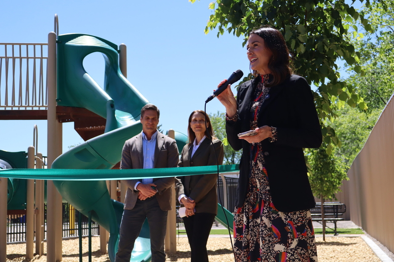 Kids staying at this family homeless shelter facility now have a place to play