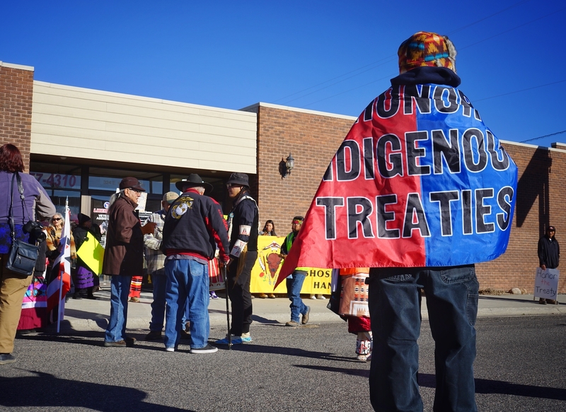 Tribal protesters rally against ‘downright theft’ posed by power plant transfer