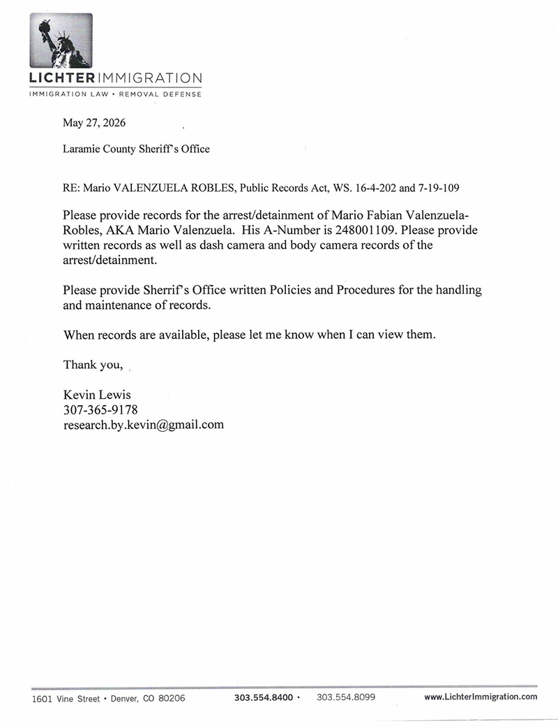 Laramie County sheriff blames immigration arrest report discrepancies on copy-and-paste error