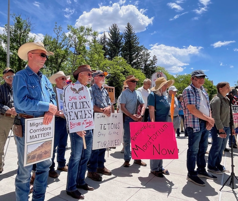 Wind energy critics rally at Capitol, warn of a ‘Wyoming Wind Wall’