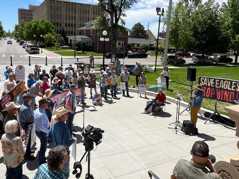 Wind energy critics rally at Capitol, warn of a ‘Wyoming Wind Wall’
