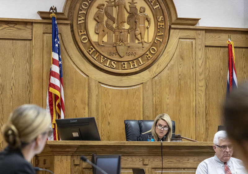 Judge Melissa Owens sits behind the bench