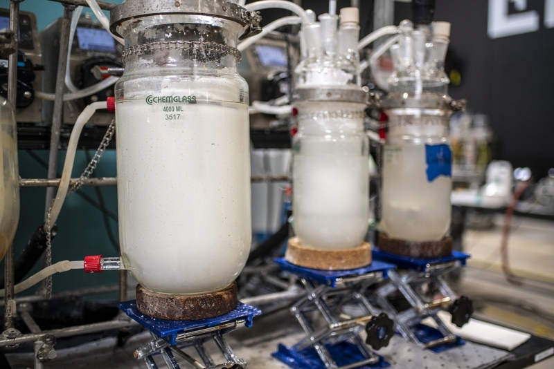 Various equipment used to extract lithium at a EnergyX laboratory on Tuesday, Oct 7, 2025 in Austin. EnergyX produces lithium to be used in batteries that they hope will lead to sustainable alternative energy production.