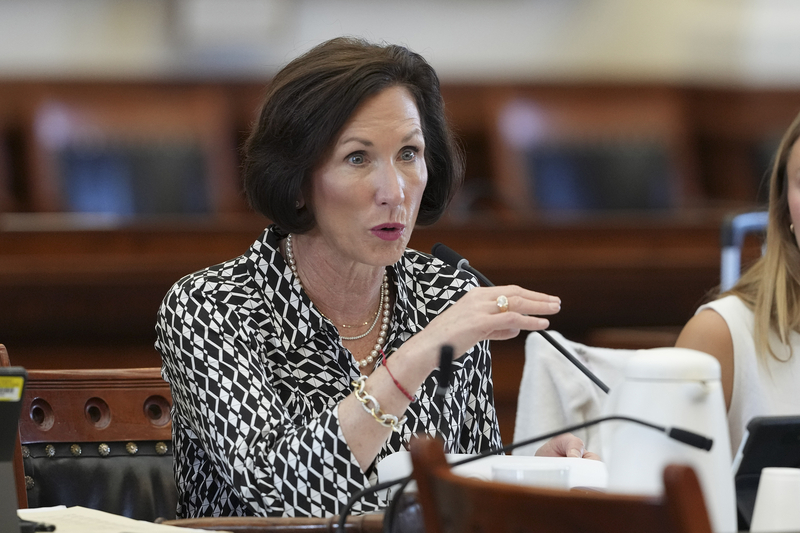 State Sen. Lois Kolkhorst, R-Brenham, at a committee hearing at the Capitol in Austin on May 23, 2025.