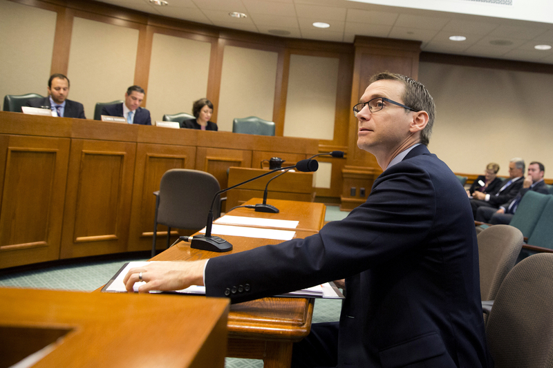 TEA Commissioner Mike Morath, testifies before the House Public Education Committee on Nov. 14, 2017