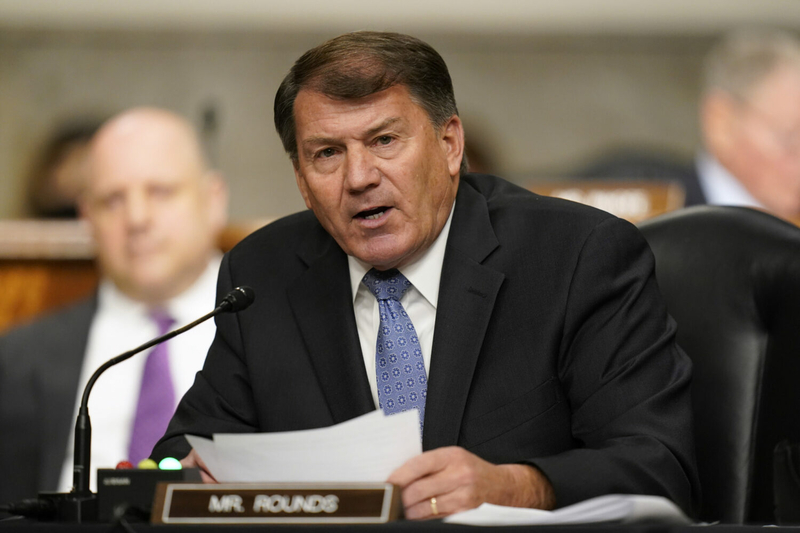Sen. Mike Rounds, R-South Dakota, speaks during a Senate Armed Services Committee hearing on Capitol Hill on Sept. 28, 2021, in Washington, D.C. (Patrick Semansky-Pool/Getty Images)