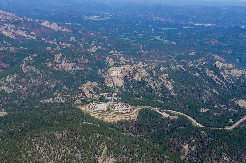 Mount Rushmore National Memorial in the Black Hills of South Dakota. (Courtesy of EcoFlight)