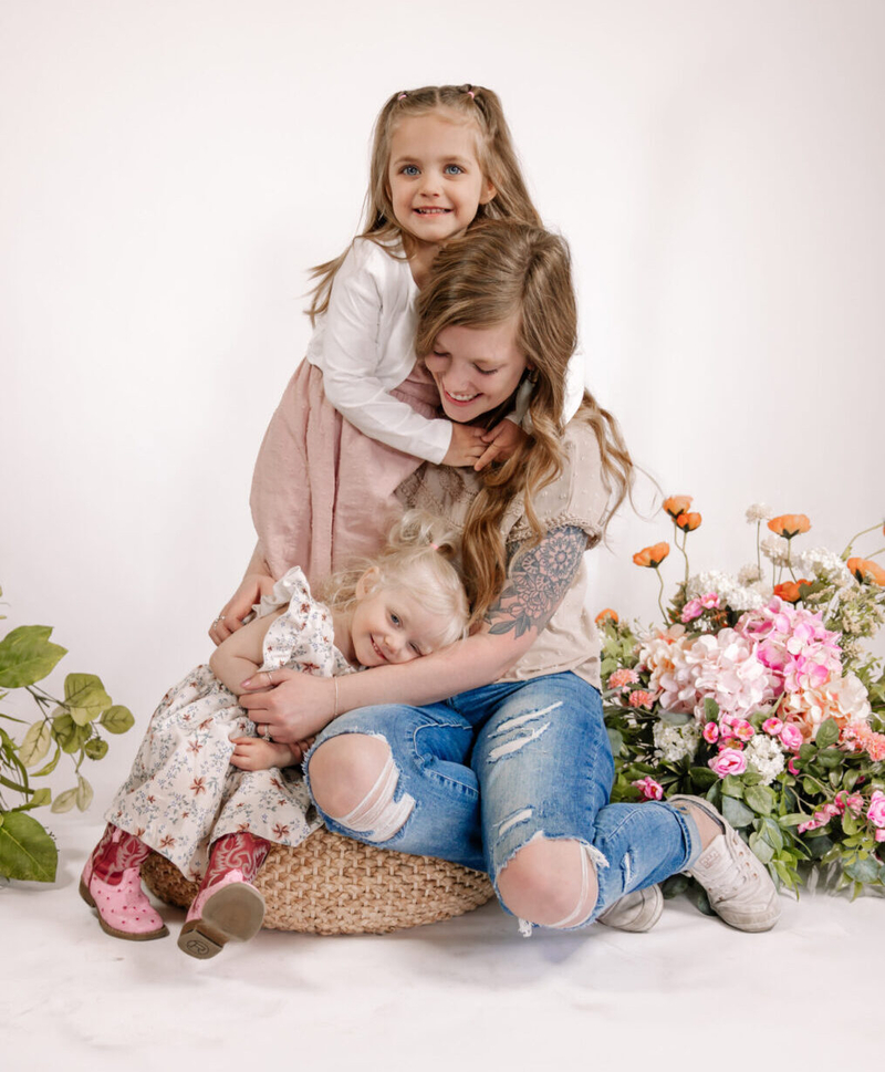 Lacey Hammill poses for a photo with her two daughters. (Courtesy of Lacey Hammill)