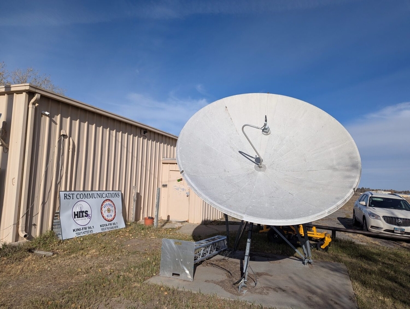 KOYA radio's station in St. Francis, South Dakota. (John Hult/South Dakota Searchlight)