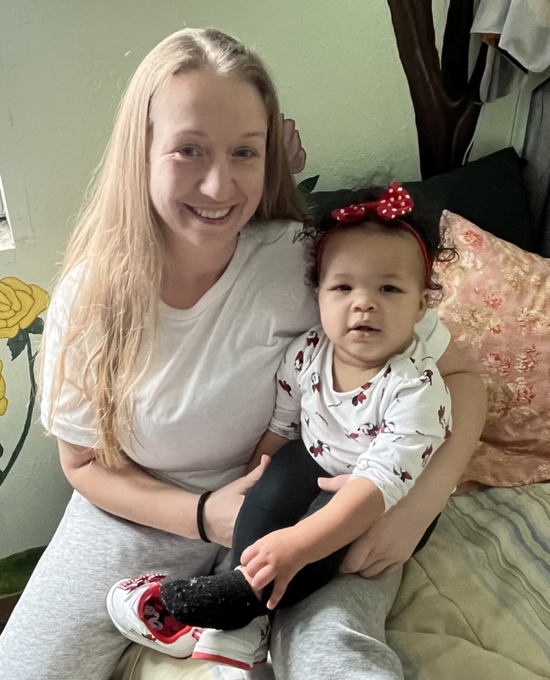 Sara Bernie and daughter Spiryt, pictured on Jan. 16, 2026, at the South Dakota Women's Prison in Pierre. (Courtesy of South Dakota Department of Corrections)