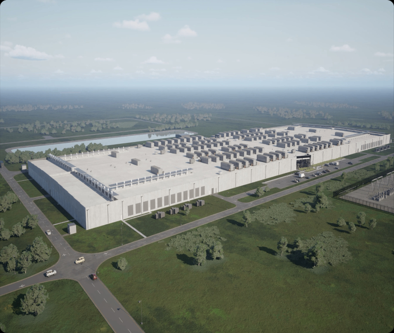 A rendering of a proposed data center project in Deuel County. The project is proposed by Applied Digital, a digital infrastructure company specializing in data centers, and would be near Toronto. (Photo courtesy of Applied Digital)
