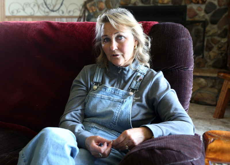 First Lady Sandy Rhoden speaks during an interview in her living room on June 26, 2026. Sandy and Gov. Larry Rhoden live on his family's ranch in Union Center, South Dakota. (Photo by Makenzie Huber/South Dakota Searchlight)
