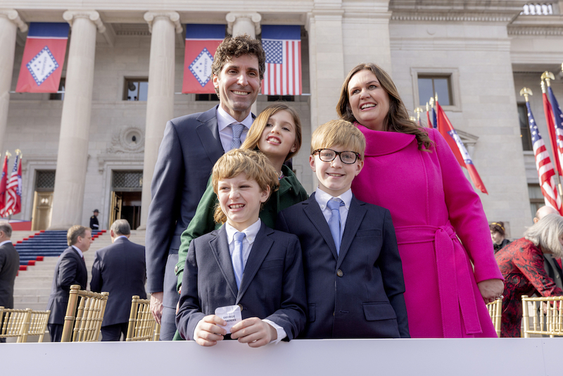 Sarah Huckabee Sanders sworn in as Arkansas’ first female governor