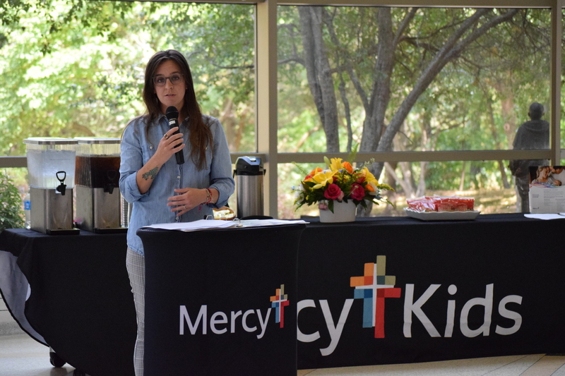 Family Network Executive Director Audrey Zavaleta speaks at a Maternal Life 360 program blessing and launch at Mercy Hospital Northwest Arkansas in Rogers on Aug. 31, 2026.