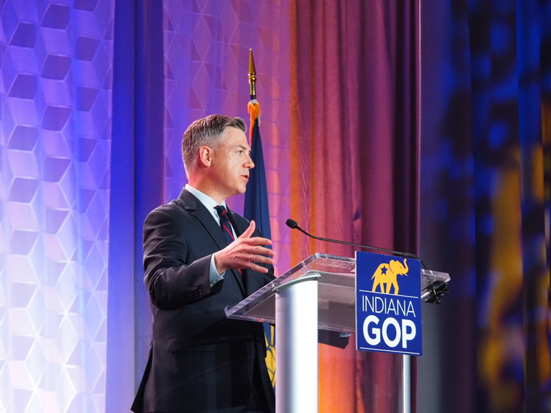 Rust gives big to his campaign for Indiana’s open U.S. Senate seat, but Banks tops total donations