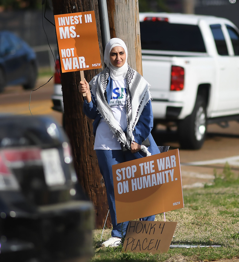 Jackson protest focuses on attack on Iran, treatment of Palestinians and crackdown on immigration