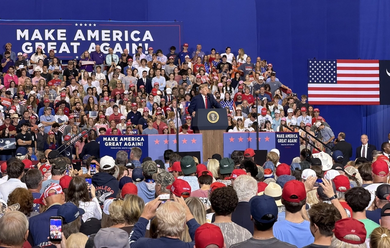 Trump rallies support for Republicans in pre-election visit to deeply red Upstate