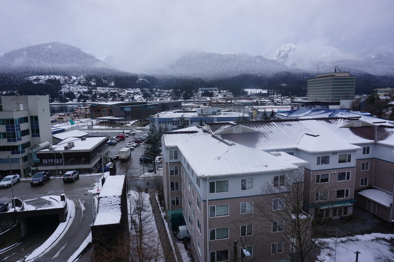 Downtown Juneau is seen on Feb. 16, 2023. (Photo by Yereth Rosen/Alaska Beacon)