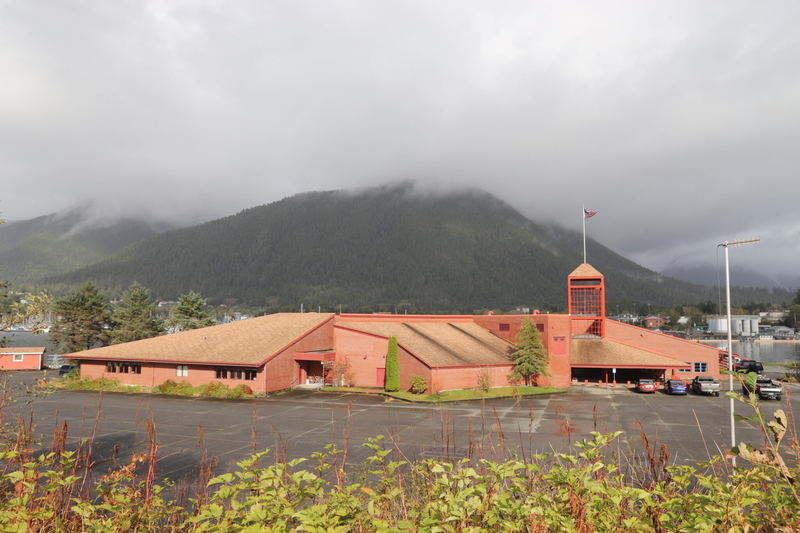 Mt. Edgecumbe High School, the state's sole public boarding school, is seen in Sitka on Oct. 6, 2025 (Photo by Corinne Smith/Alaska Beacon)
