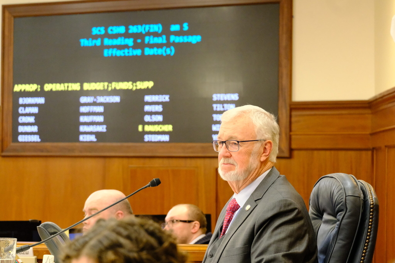 Senate President Gary Stevens, R-Kodiak, is seen ahead of a vote on the operating budget on May 7, 2026. (Photo by Corinne Smith/Alaska Beacon)