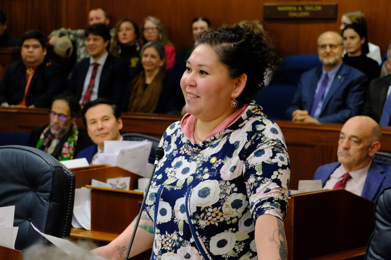 Rep. Robyn Niayuq Frier is seen on the last day of the 34th regular legislative session on May 20, 2026. (Photo by Corinne Smith/Alaska Beacon)