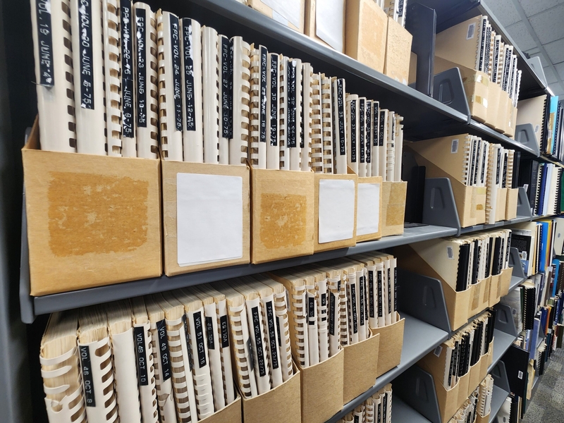 Records from 1975 Federal Power Commission proceedings on the porposed El Paso Alaska Company natural gas pipeline project fill several shelves in the Alaska Resources Library nad Information Services at the University of Alaska Anchorage campus. Even before the trans-Alaska oil pipeline was completed, El Paso was seeking to build a parallel pipeline to carry North Slope natural gas to a liquefaction facility at tidewater. President Jimmy Carter chose an overland pipeline plan to run through Canada instead