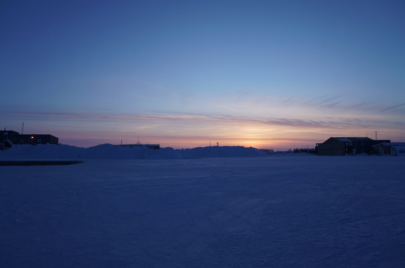 The sun sets at Prudhoe Bay on March 23, 2018. (Photo provided by the U.S. Bureau of Land Management)