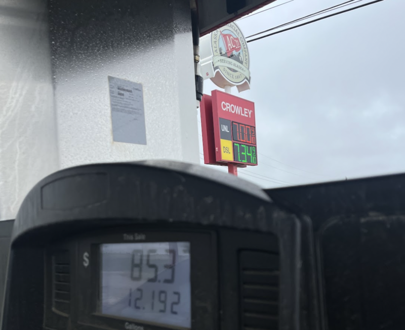 Nome residents paid $7.01 a gallon for gas in the summer of 2023. (Nathaniel Herz/Northern Journal)