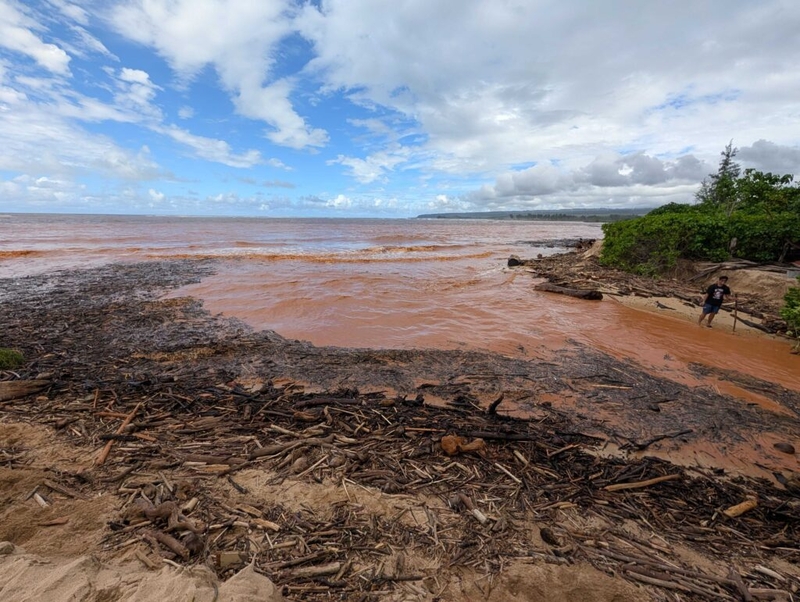 The beach access near Kukea Circle in Waialua was overwhelmed during the March storms and historic rains.
