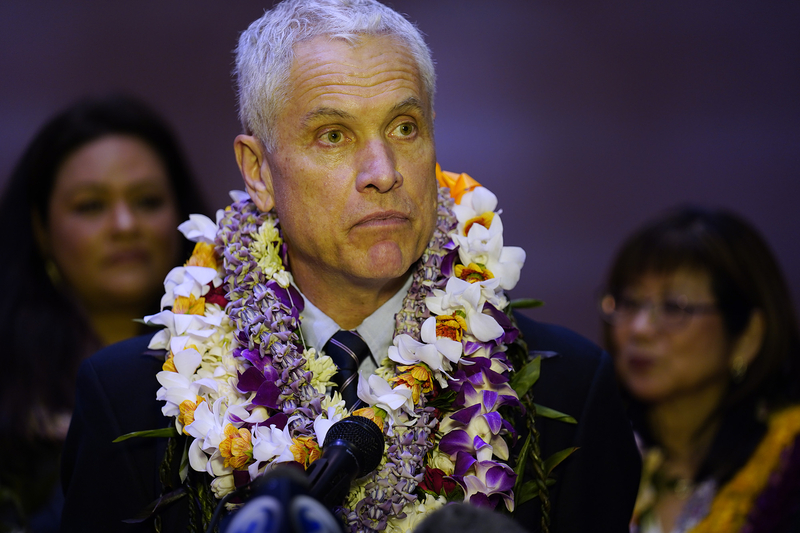 Rep. David Tarnas speaks during the Hawaiʻi State Legislature post-opening press briefing Wednesday, Jan. 21, 2026, in Honolulu. (Kevin Fujii/Civil Beat/2026)