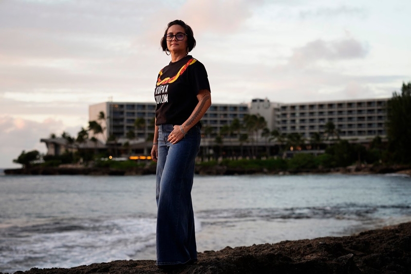 Jessica dos Santos of Kūpaʻa Kuilima, which represents Native Hawaiʻian cultural interests, is photographed Wednesday, June 10, 2026, in Kahuku. Her hui is one of numerous groups filing a lawsuit against the Honolulu DPP and Host Hotels &amp; Resorts to force the city to conduct a new environmental assessment of the area where a new 350-room resort is planned. (Kevin Fujii/Civil Beat/2026)