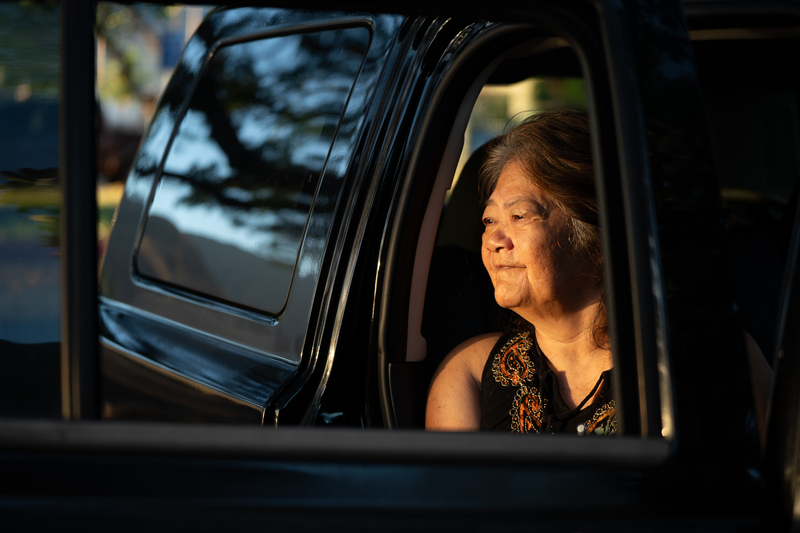 Bunny Boisjoilie's health has suffered after using methamphetamines for years,. She was photographed in Waiʻanae July 1, 2026. (Craig Fujii/Civil Beat/2026)