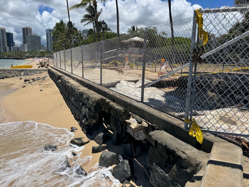 Not Again! Another Sidewalk Collapse Next To Barefoot Beach Cafe