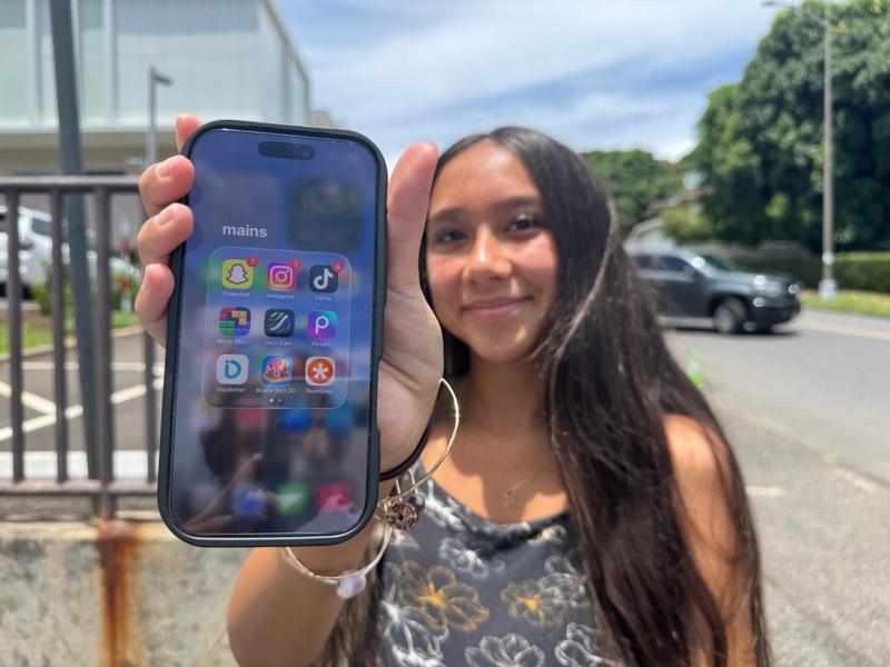 Roosevelt freshman Amelia Barnett said the state's new cell phone policy has helped her focus more in class.