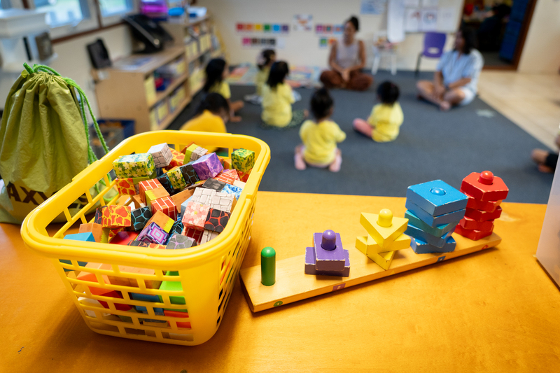 Preschoolers at Love A Keiki Learning Center in Kalihi Sept. 1, 2026. (Craig Fujii/Civil Beat/2026)