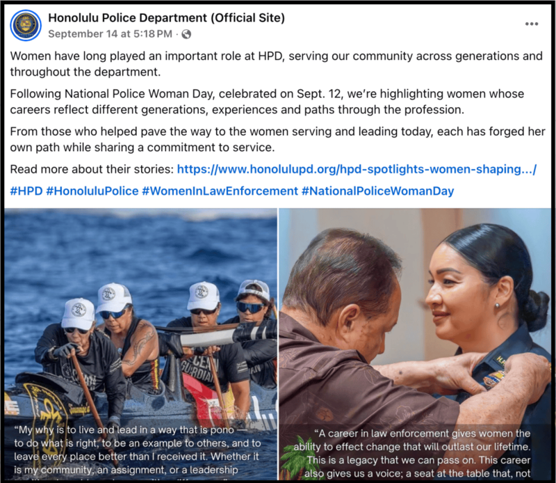 The Latest Challenge For Honolulu Police: Hire More Women