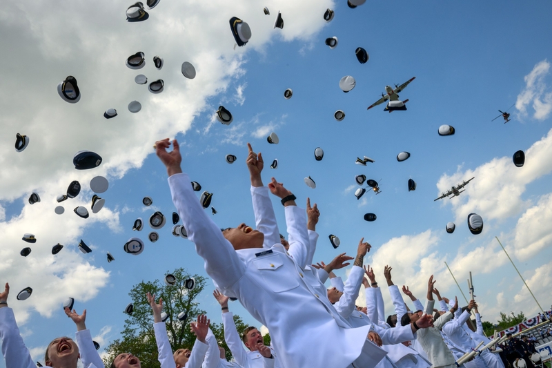 At Coast Guard Academy graduation, Trump heralds ‘golden age’