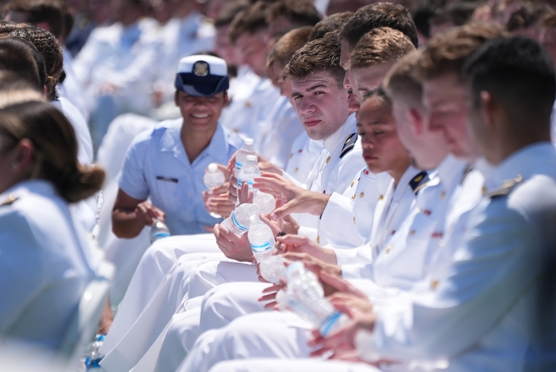 At Coast Guard Academy graduation, Trump heralds ‘golden age’