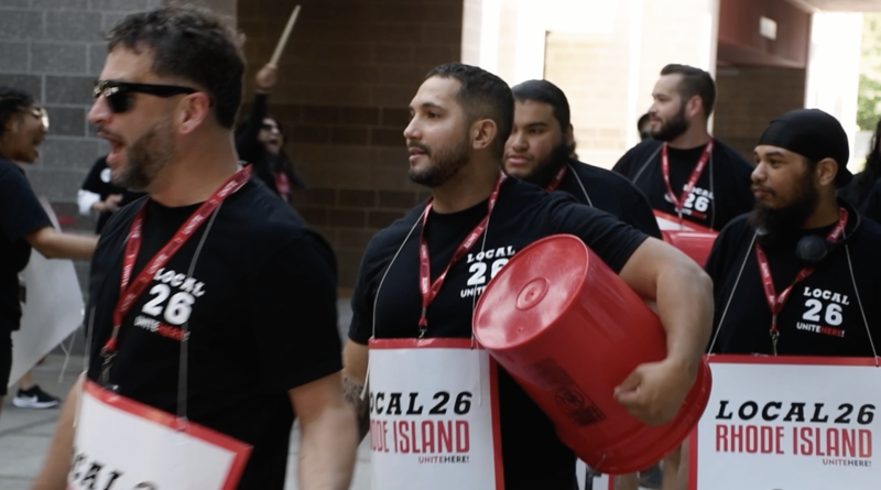 T.F. Green concession workers walk off the job