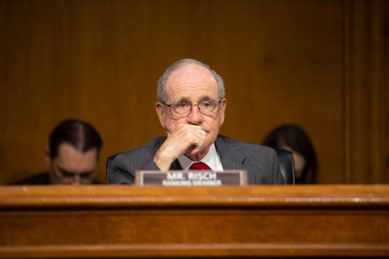 U.S. Sen. Jim Risch, R-ID, looks on during a Senate Foreign Relations Committee Hearing